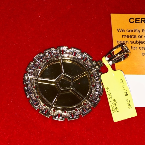 10k solid gold real diamond memory pendant, free appraisal, no plated not fake - Picture 3 of 8